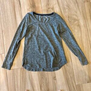Champion C9 Top Womens Size S Heather Gray Long Sleeve Performance
